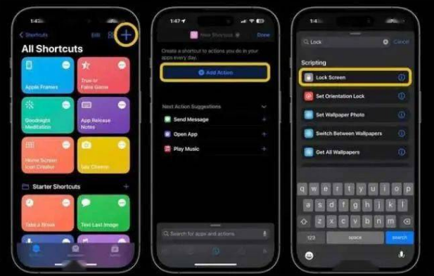 集美苹果14锁屏维修店分享iPhone14升级iOS16.4后如何创建锁屏快捷方式 